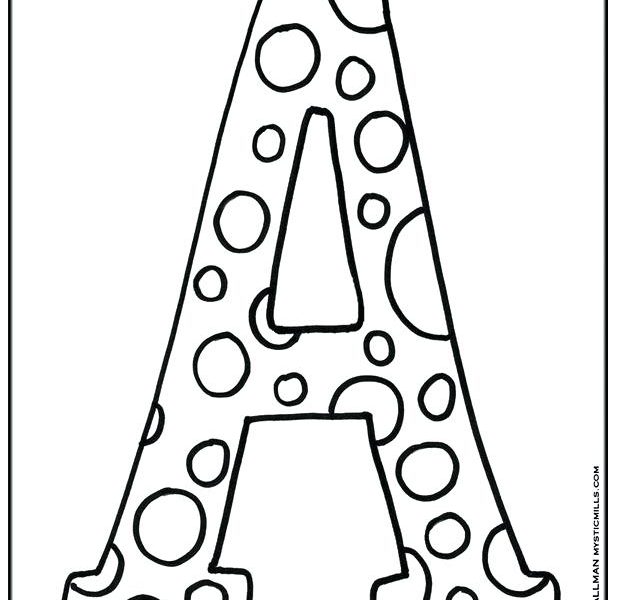 620x600 A Coloring Page Letter A Coloring Pages Vonsurroquen Easy Drawings