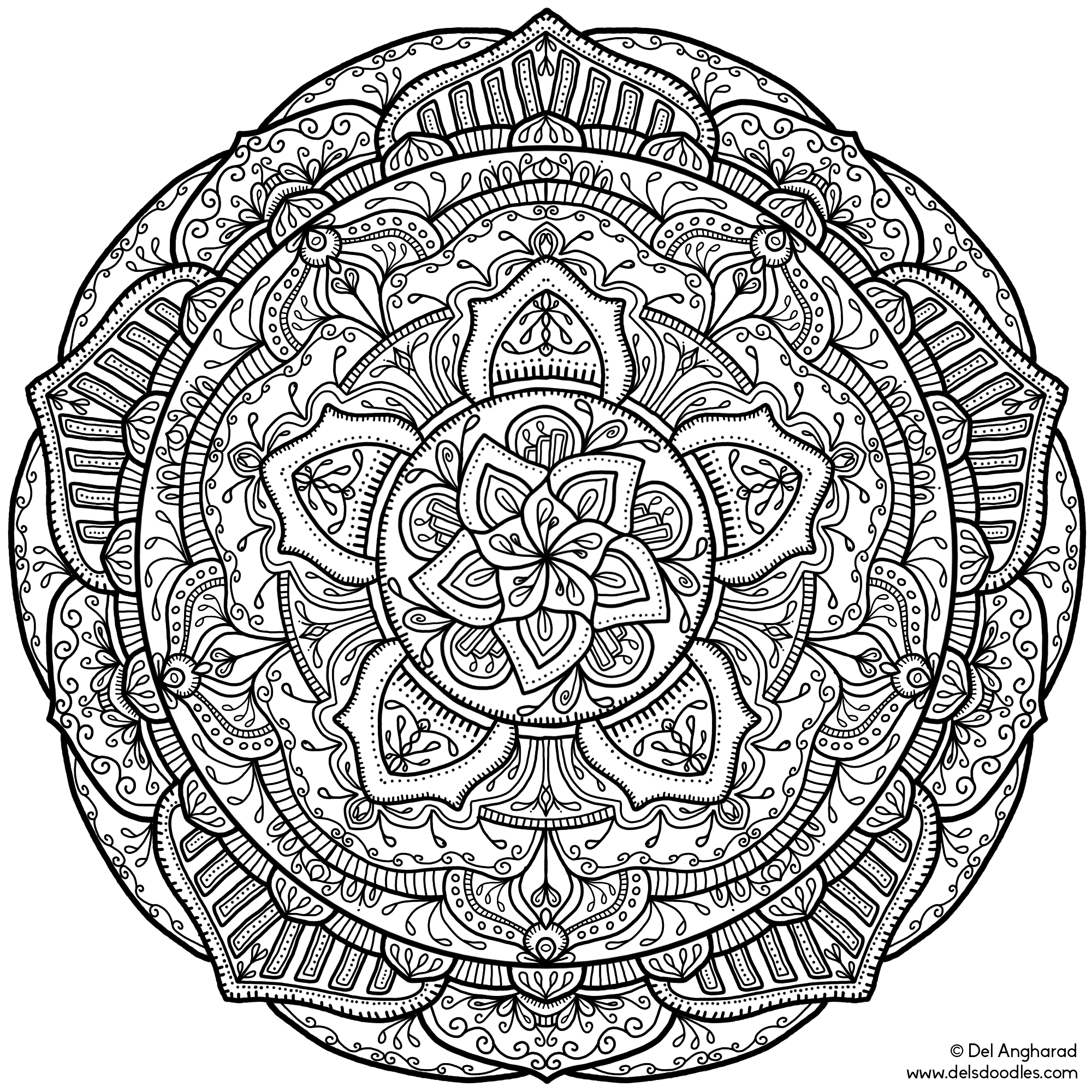 2000x2000 Pin By Eva On Drawing For Adults Mandala, Adult