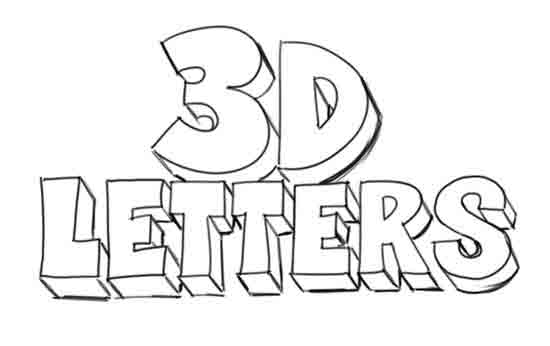 550x346 How To Draw 3d Letters