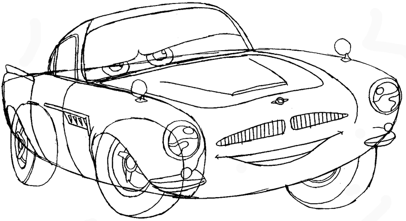 800x436 How To Draw Finn Mc Missile From Pixar's Cars With Easy Step By