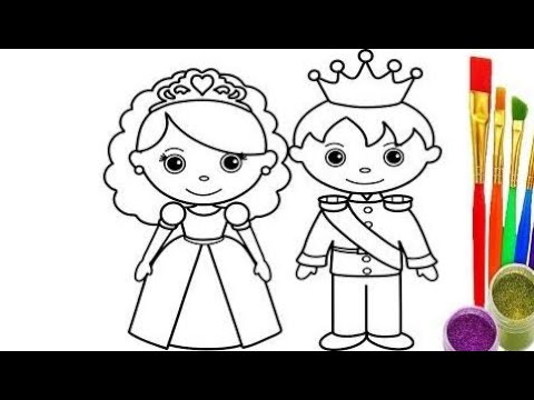 480x360 How To Draw King And Queen Coloring Pages Kid Drawing Learn Color