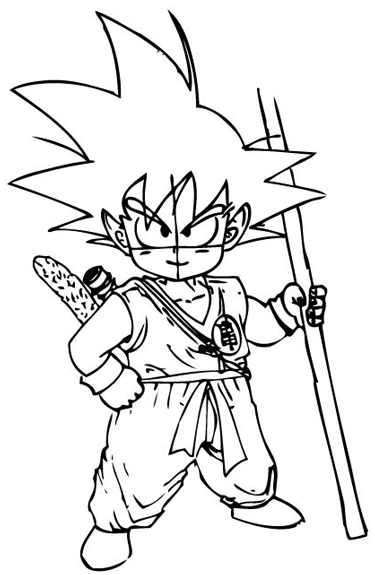 375x575 How To Draw Son Goku As A Child From Dragon Ball Z With Drawing