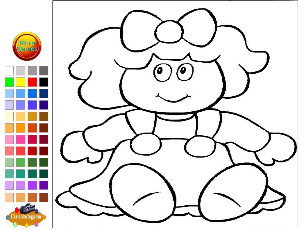 1046x793 Doll Coloring Pages For Kids