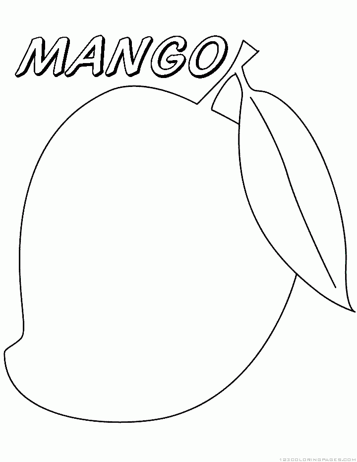 720x930 Mango Coloring Pages