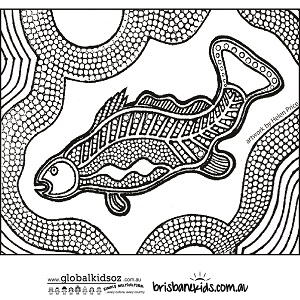 300x300 Aboriginal Colouring Pages Brisbane Kids