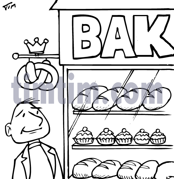 591x609 Free Drawing Of Bakery Bw From The Category Cooking Food Amp Drink
