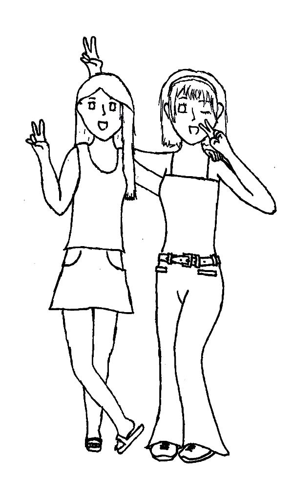 600x977 How To Draw Best Friends Coloring Pages Best Place To Color
