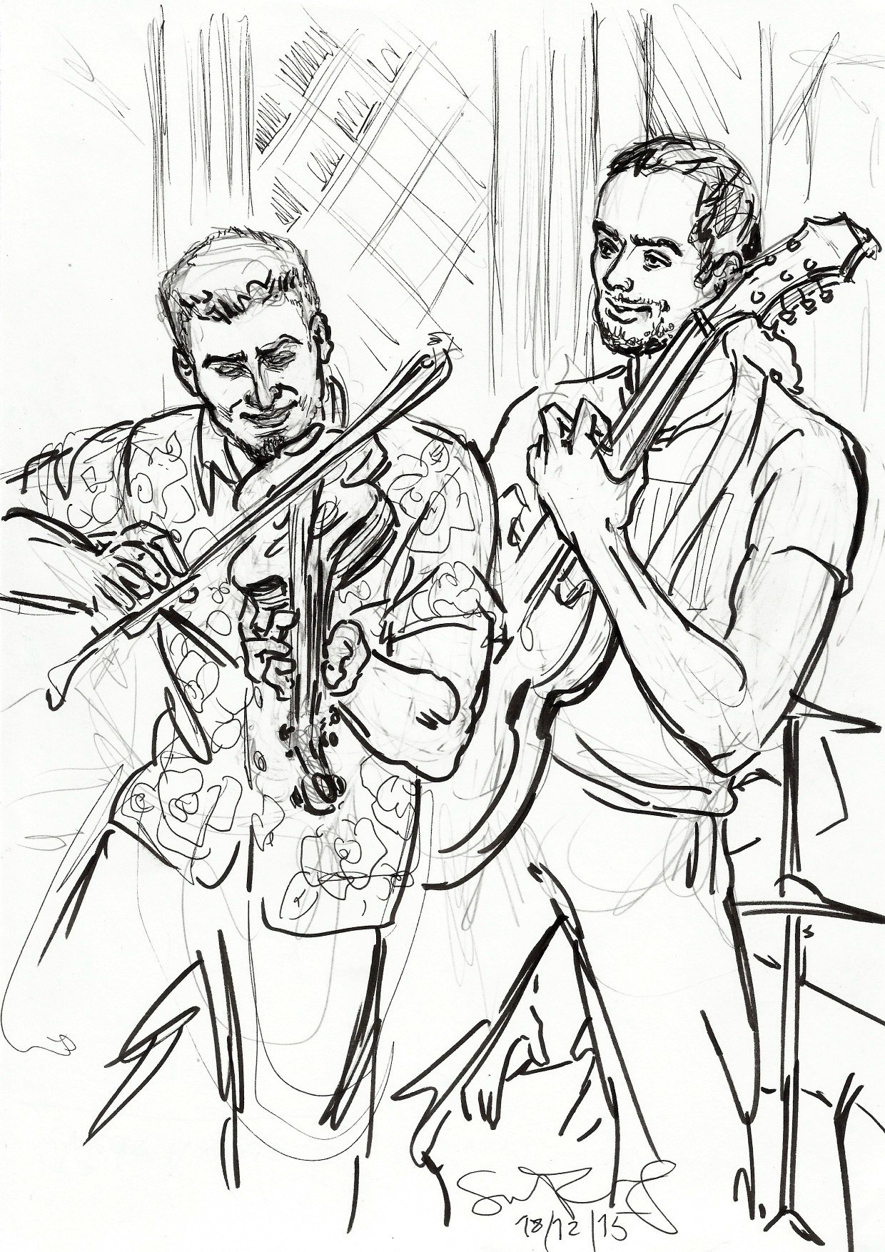 1240x1754 Drawings From An Office Xmas Party That Was Actually Fun