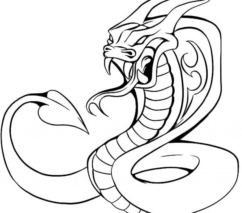 1024x900 Indian Design With Three Headed Cobra Coloring Page Free Printable