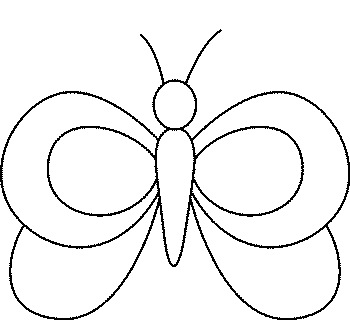 350x320 How To Draw A Butterfly For Kids, Learn Step By Step Butterfly Drawing