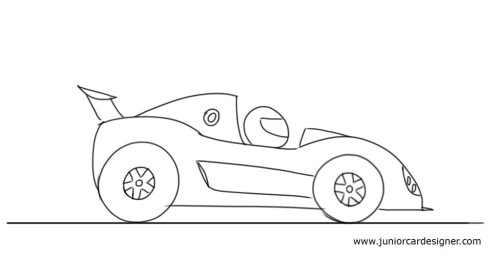500x262 Draw A Cartoon Race Car Art Drawings Patterns
