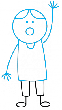 215x382 How To Draw Kid, Boy, Family, People, Easy Step By Step Drawing