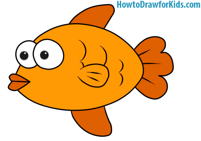 700x493 How To Draw A Fish For Kids Howtodrawforkids