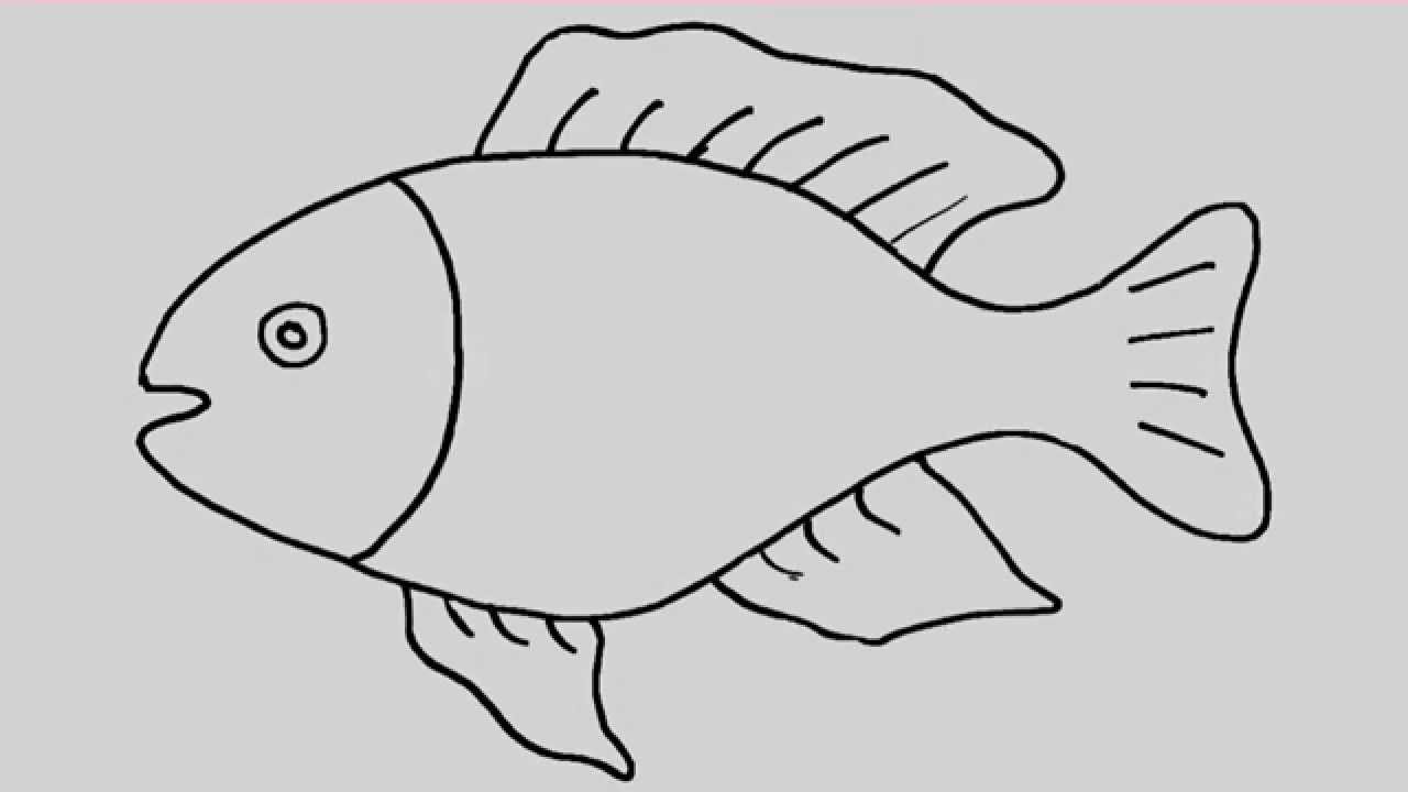 1280x720 How To Draw A Fish. Animation And Entertainment For Kids