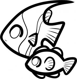 293x302 How To Draw How To Draw Fish For Kids