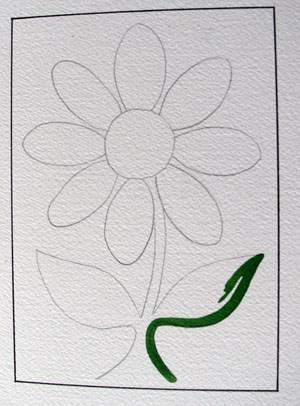 300x406 Line Painting Flower