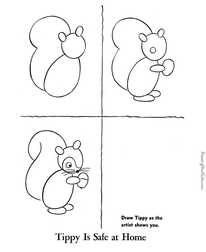 670x820 How To Draw A Squirrel