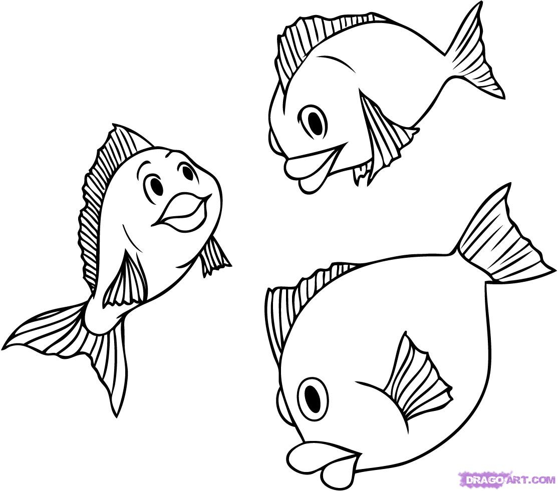 1114x981 Cartoon Fish Drawings Simple Fish Drawing For Kids Free Download