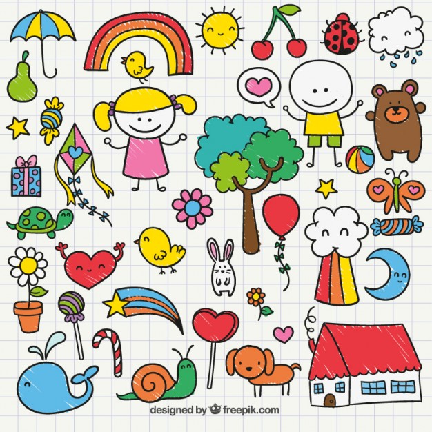 626x626 Cute Childrens Drawing Vector Free Download