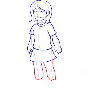 302x302 How To Draw How To Draw A Girl For Kids
