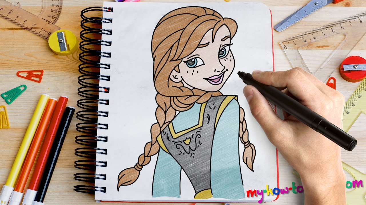 1280x720 How To Draw Princess Anna From Frozen