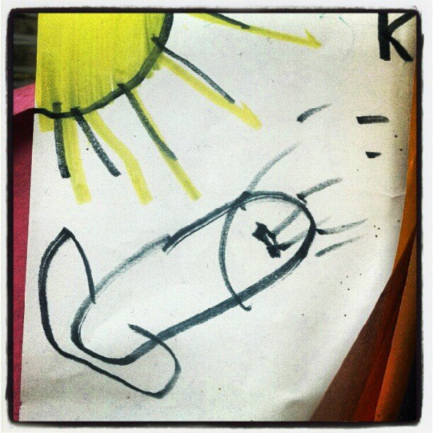 612x612 When He Learned How To Draw A Spaceship It's Hard Not To Laugh