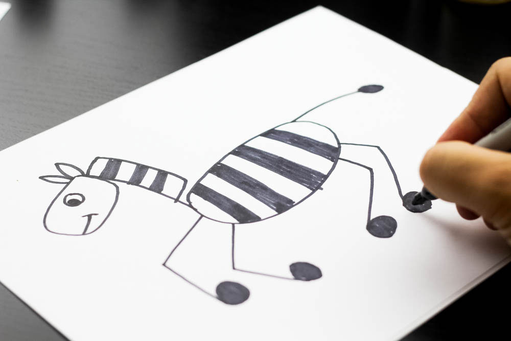 1000x667 How To Draw A Horse (Zebra) Easy, Medium, And Hard