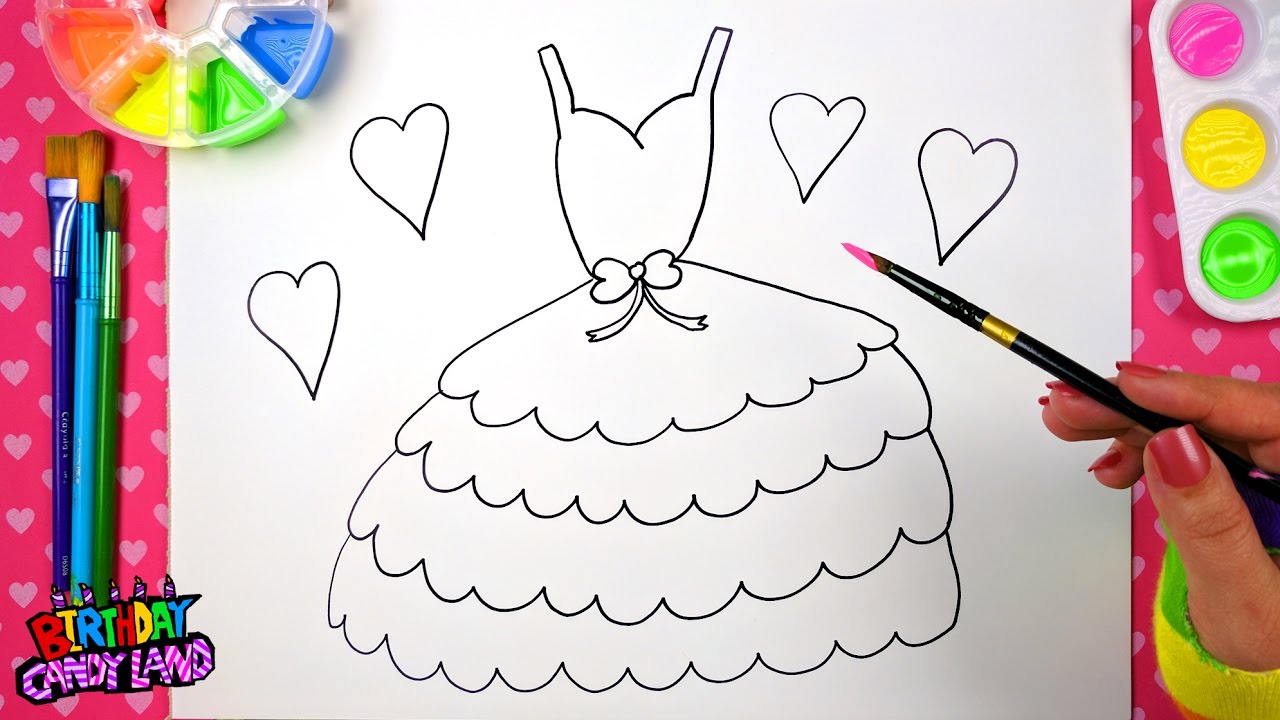 1280x720 Drawing For Kids To Learn How To Color, Draw And Paint A Pretty
