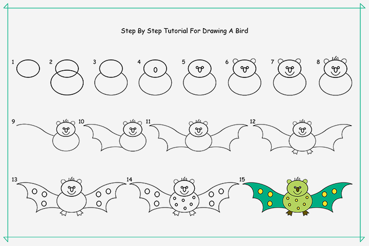 720x480 How To Draw A Bird For Kids