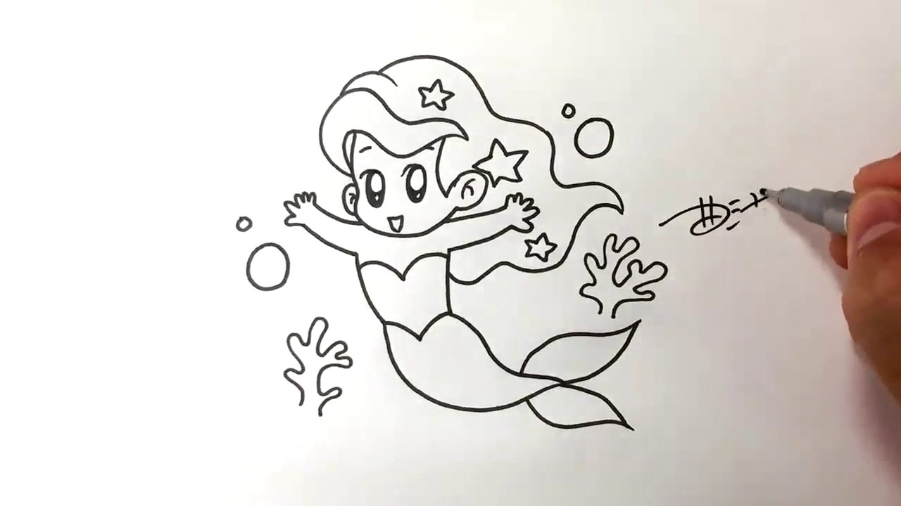 1280x720 How To Draw Mermaid Easy Drawing Ideas For Kids Online Courses