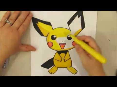 480x360 Kids Drawing Tutorial How To Draw Pichu From Pokemon