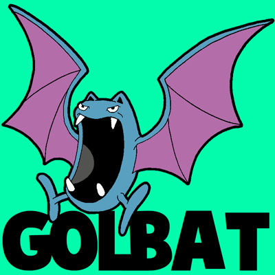 400x400 How To Draw Golbat From Pokemon With Step By Step Drawing Tutorial
