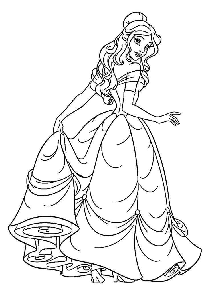 736x1031 Princess Drawings For Coloring Tags Princess For Coloring