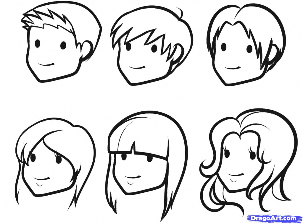 1024x758 How To Draw Kids How To Draw Hair Kids Step Step People