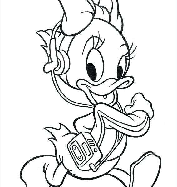 567x600 Simple Donald Duck Coloring Pages Kids Drawings To Paint Page