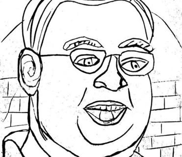 371x319 Portrait Line Drawing Middle School