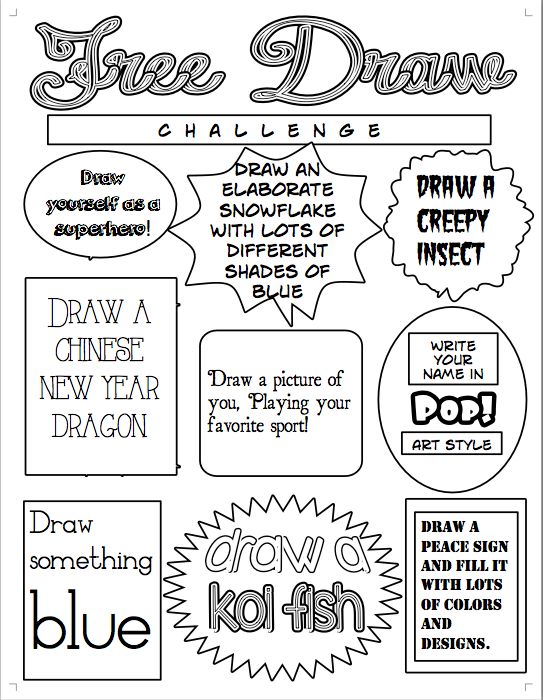 543x700 25 Days Of Drawing.pdf This Would Be Fun To Do With Different