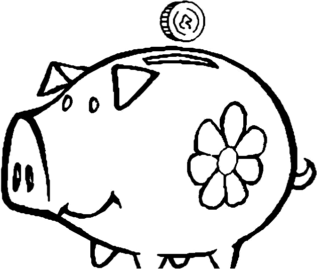 632x535 Coloring Pig Money Box Picture