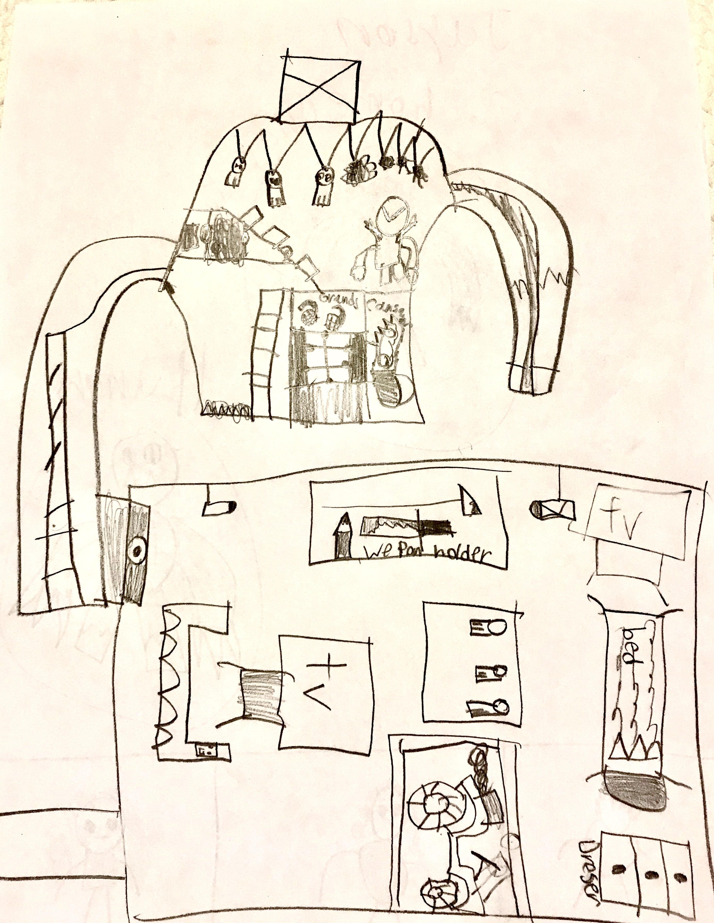 2767x3578 Student's Drawing Of The Willy Wonka Chocolate Factory. Jenny'S