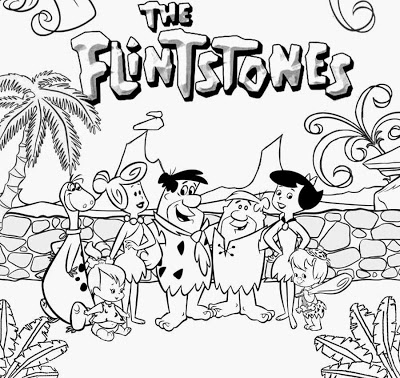 400x378 Lets Coloring Book Flintstones Coloring Stone Age Cartoon Caveman