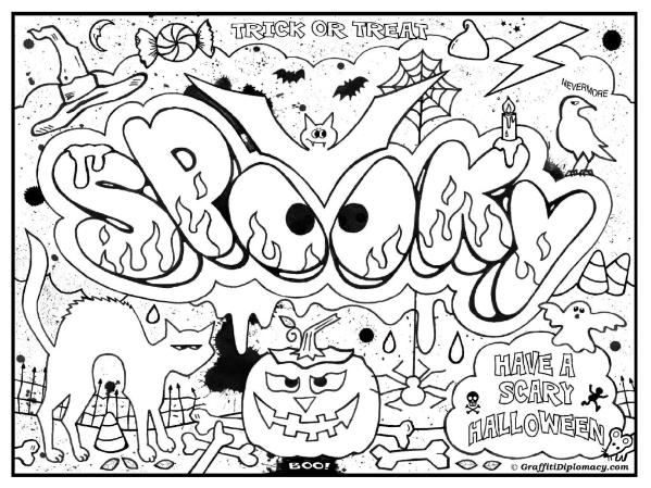 599x449 Pics For Gt Graffiti Words Coloring Pages For Teenagers Adult