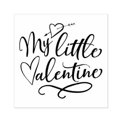 422x422 My Little Valentine Rubber Stamp