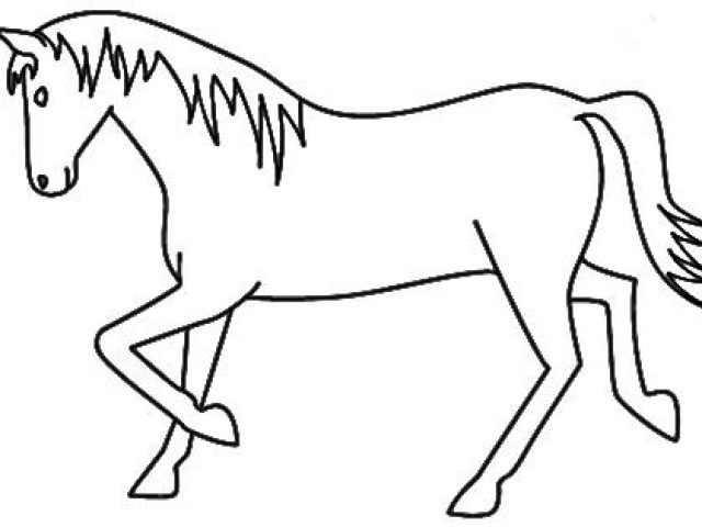 640x480 Coloring Pages Horse Drawing For Kids Draw Pony 5 8 Coloring