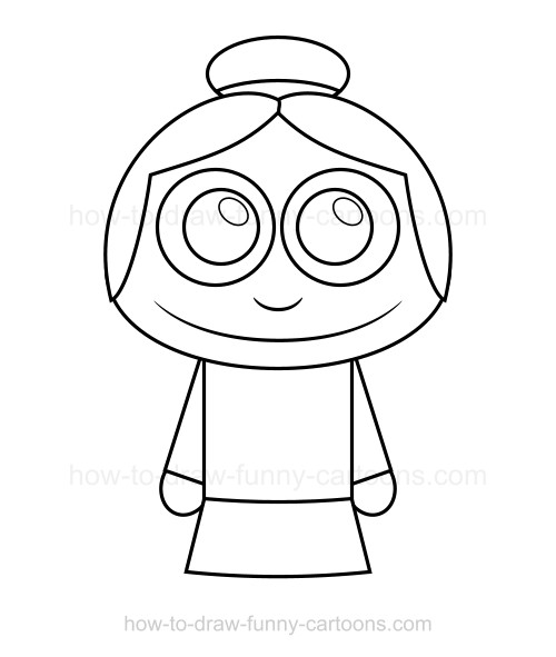 500x591 How To Draw A Grandma