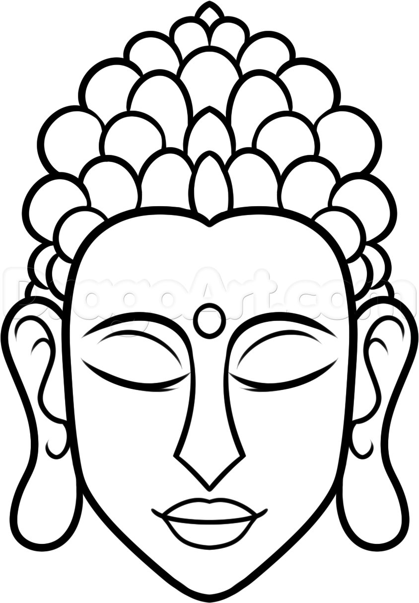 844x1214 How To Draw Buddha Easy Step 7 Art Buddha, Easy