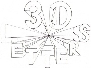 360x270 How To Draw 3d Letters One Point Perspective Lettering