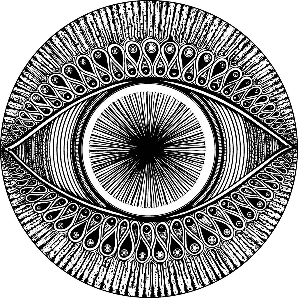 1024x1024 Insightful Eye Graphic Fabric Wall Sticker (Circle)