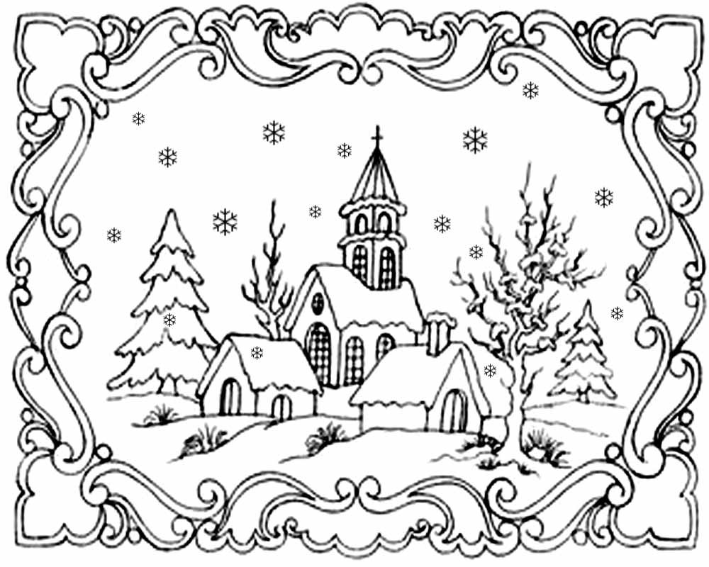 1000x800 Coloring Pages Christmas Scene New Free Coloring Pages Printable