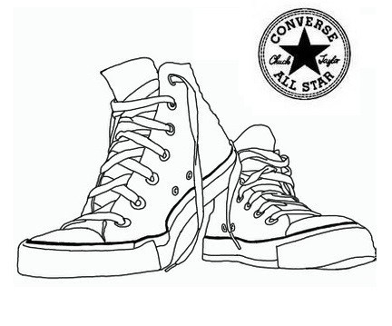 432x359 Converse Shoes Coloring Pages Shoes Coloring Page