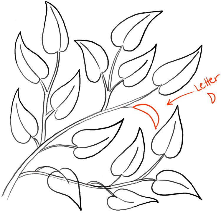 750x720 How To Draw Tree Branches Full Of Leaves Drawing Tutorial